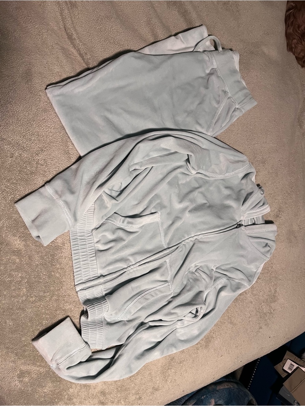 abercrombie kids Light Blue Velour Tracksuit